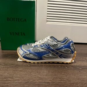 Bottega Veneta Gray and Blue Athletic Shoes